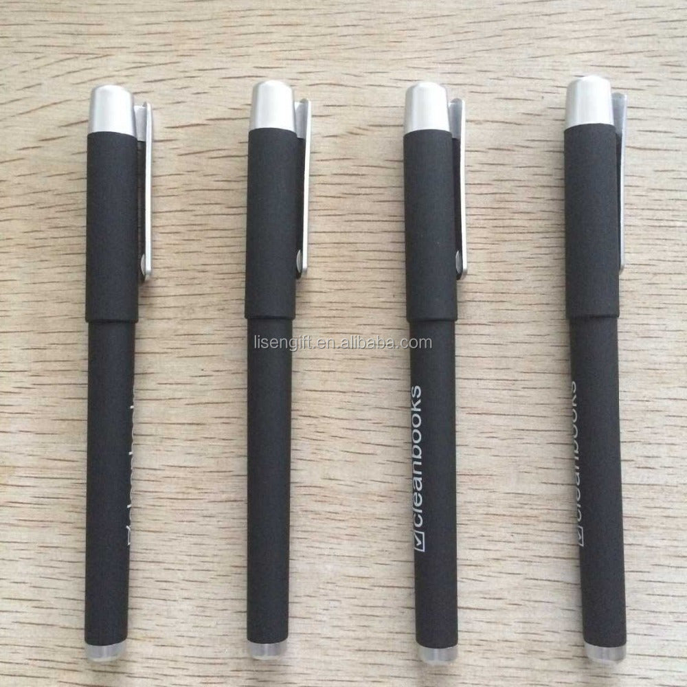 Ordinary gel pen type black rubber gel pen