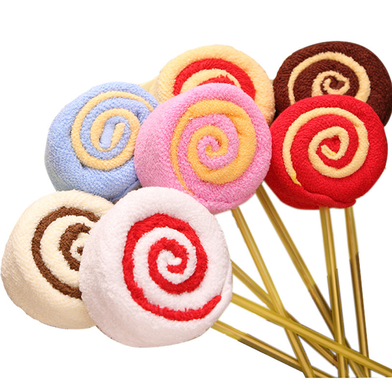 Colorful and cute cotton cake pops shaped handkerchief gift