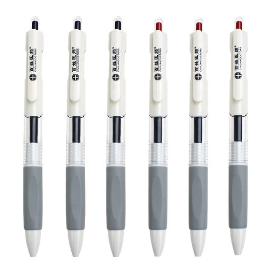 Customized white plastic gel ink pen with custom logo