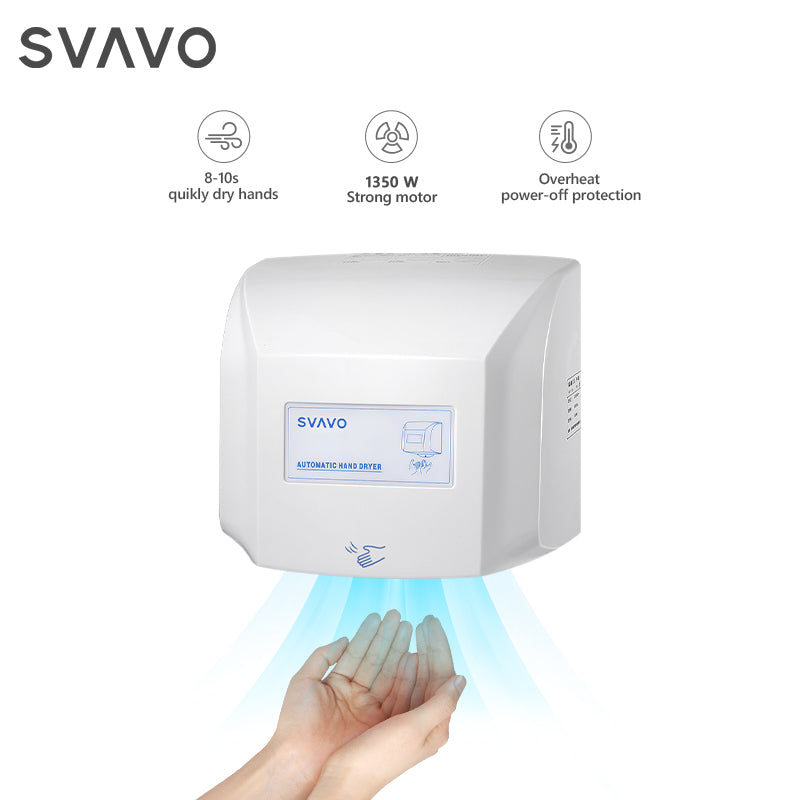 V-184 Wall-mounted Heating and Cooling 1350W Infrared Sensor Automatic Hand Dryer