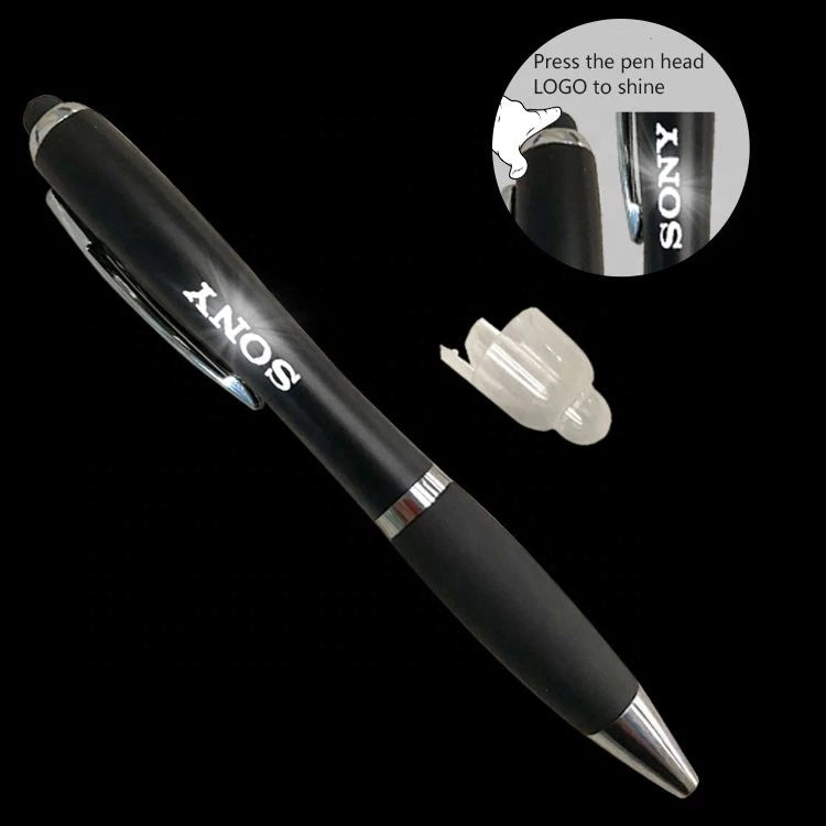 3 in 1 customized LOGO light-up stylus