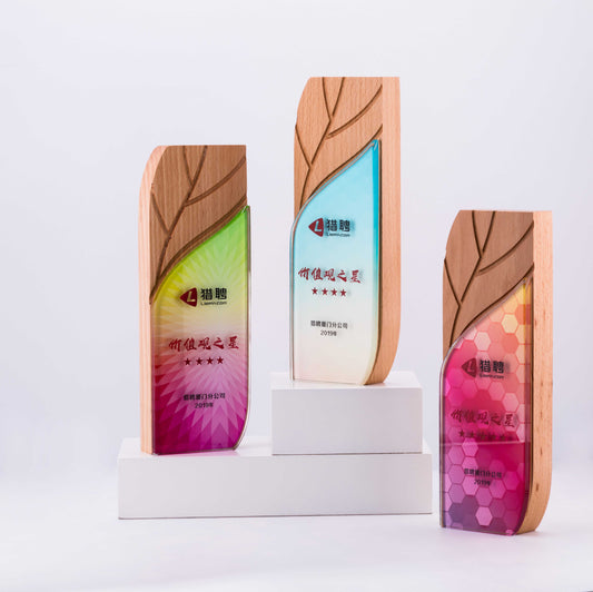 Engraved Wooden Trophies and Trophies, Wooden Plaques, Custom Design Corporate Gifts