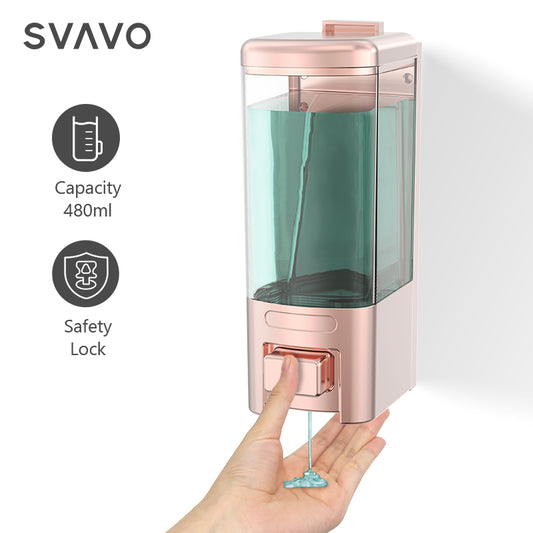 V-8101 500ml Manual Liquid Gel Soap Shower Shampoo Hand Sanitizer Dispenser