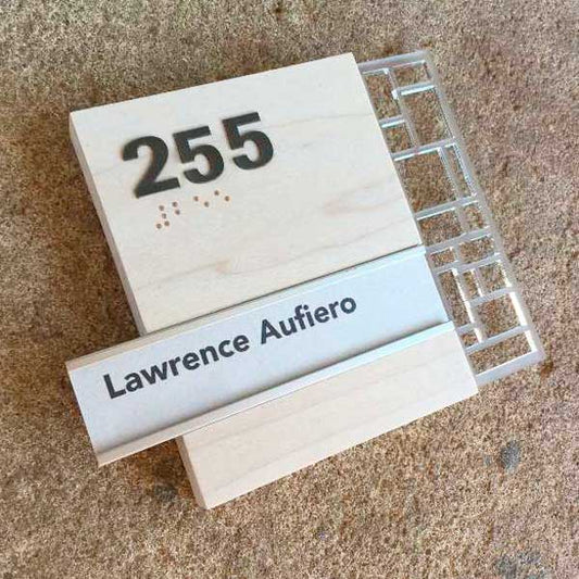 Customized office wooden door nameplate