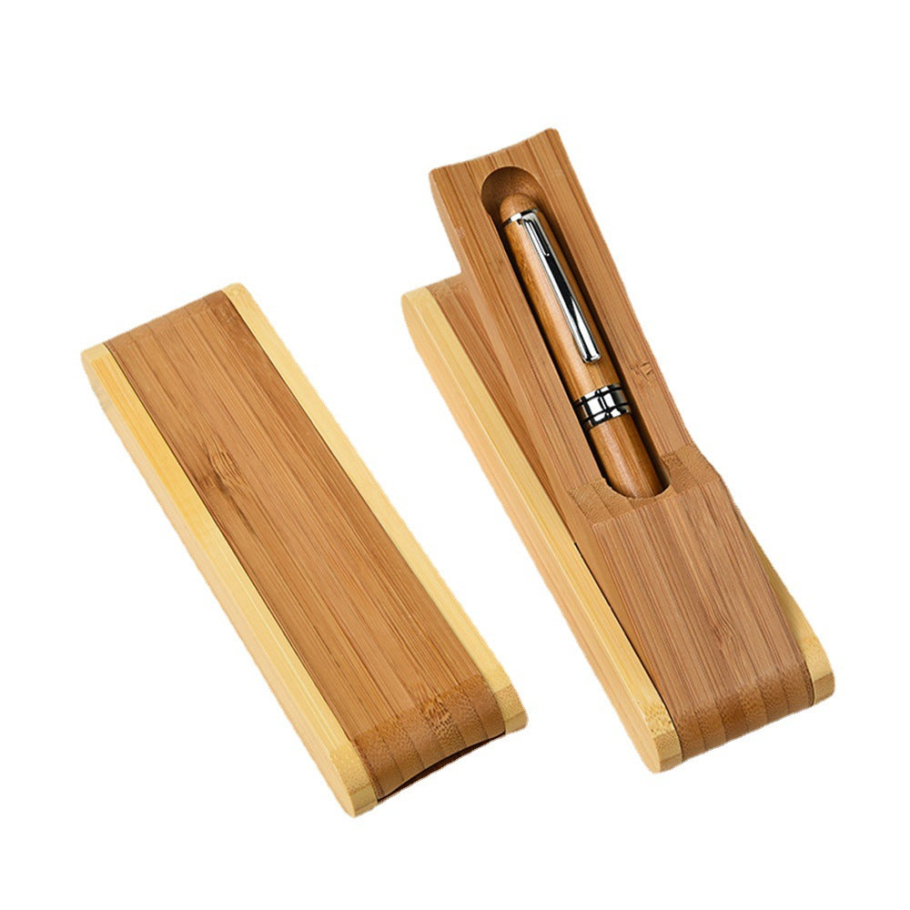 Customized LOGO laser engraving wooden ballpoint pen with wooden box