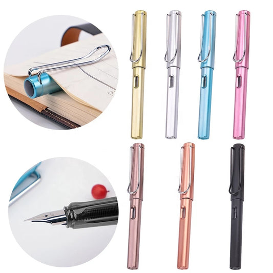 Promotional elegant plastic fountain pen LOGO printing with ink bag