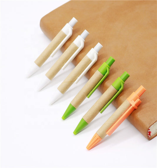 Eco Friendly environmentally friendly recycled mini click paper tube ballpoint pen