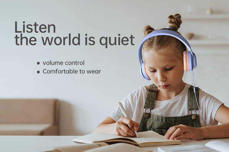 兒童帶麥 便攜線控 可愛網課耳機 EP06 頭戴式耳機