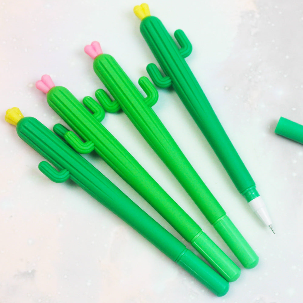 Soft gel pen cartoon fruit and vegetable creative gel cactus pen student writing pen