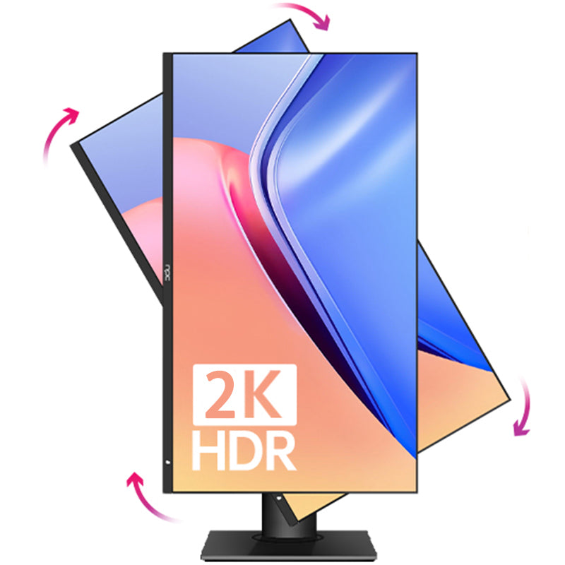 27" 高度可調 2K 2560*1440 1440P 60Hz 75Hz 顯示器 LED 顯示屏 PC IPS 高清電腦屏