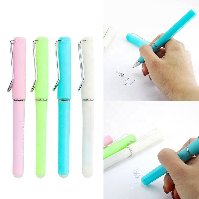 Promotional plastic erasable gel pen with LOGO pen cap erasable pen eraser pen