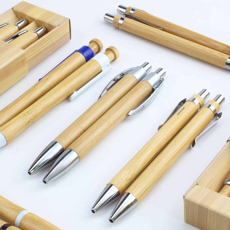 Promotional LOGO custom gift environmentally friendly bamboo ballpoint pen