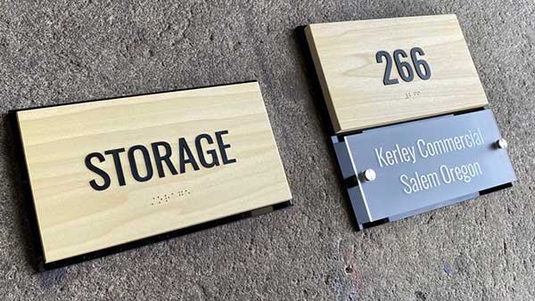 Customized wooden door sign