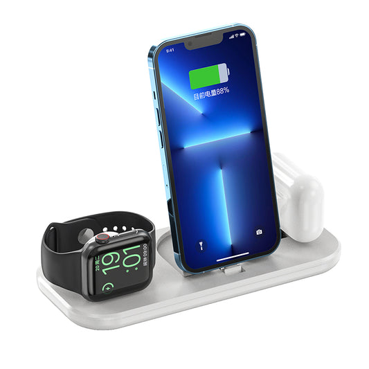 Foldable 10w wireless fast charger 3-in-1 wireless fast charger stand for iPhone, for smart watches, for AirPods