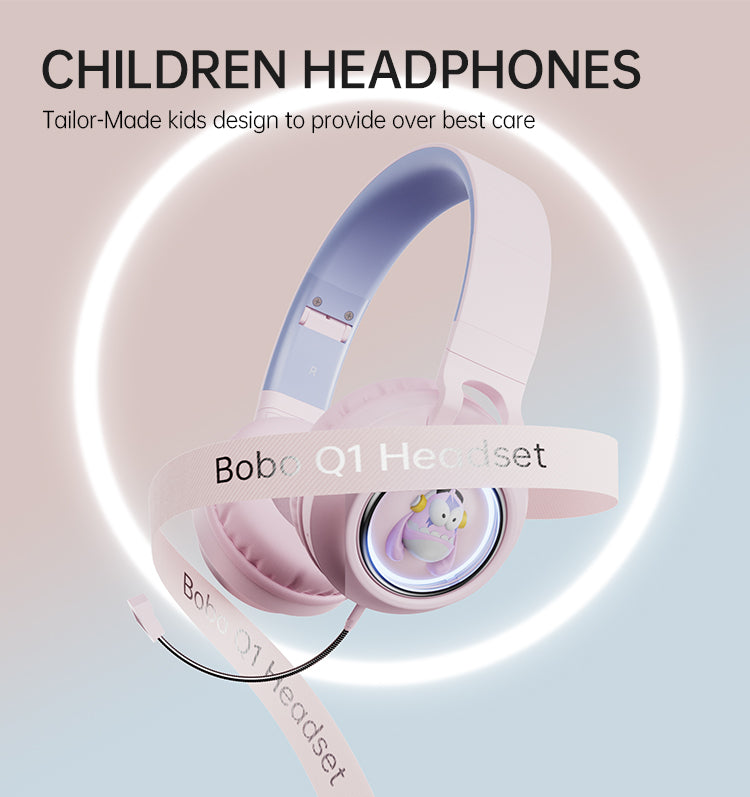 Q1 wireless over-ear children's Bluetooth headphones