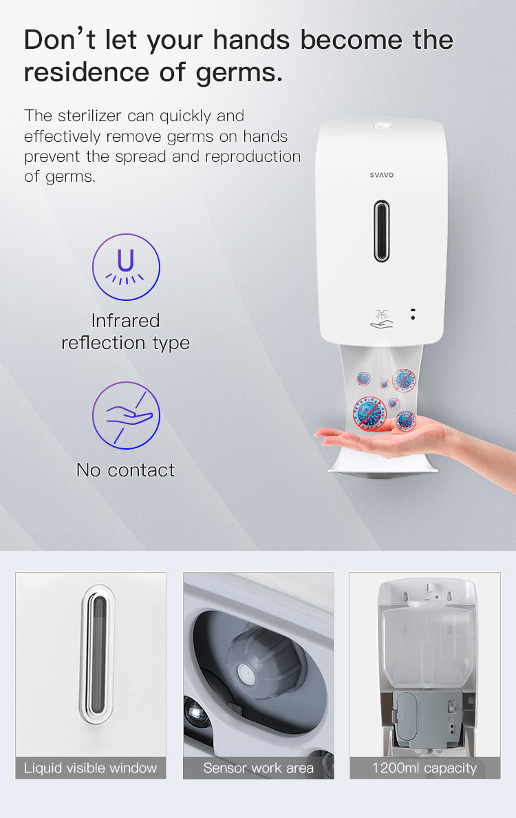 PL-151057 Wall-mounted touch-free automatic battery powered manual soap dispenser