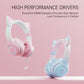 Wireless Bluetooth BT029C Luminous Cat Ear Gaming Esports Anchor Headphones