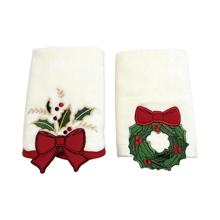 Gift Christmas embroidered cotton towel set