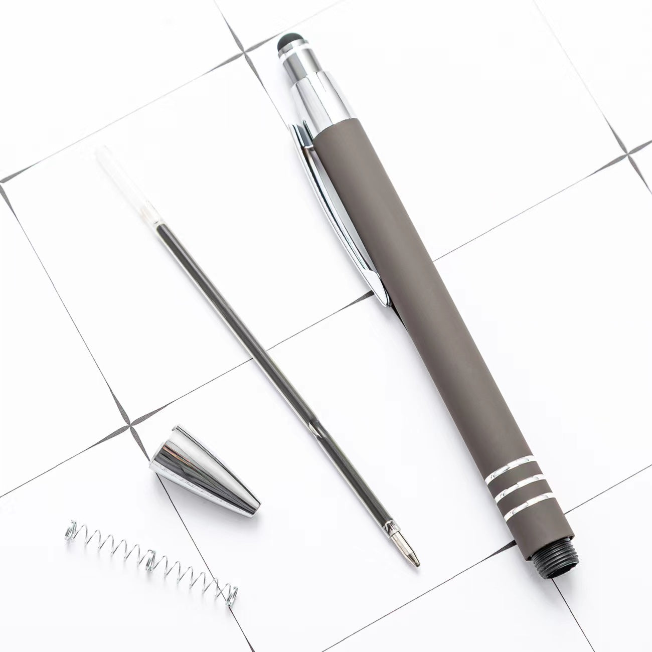 Metal ballpoint pen stylus aluminum advertising ballpoint pen