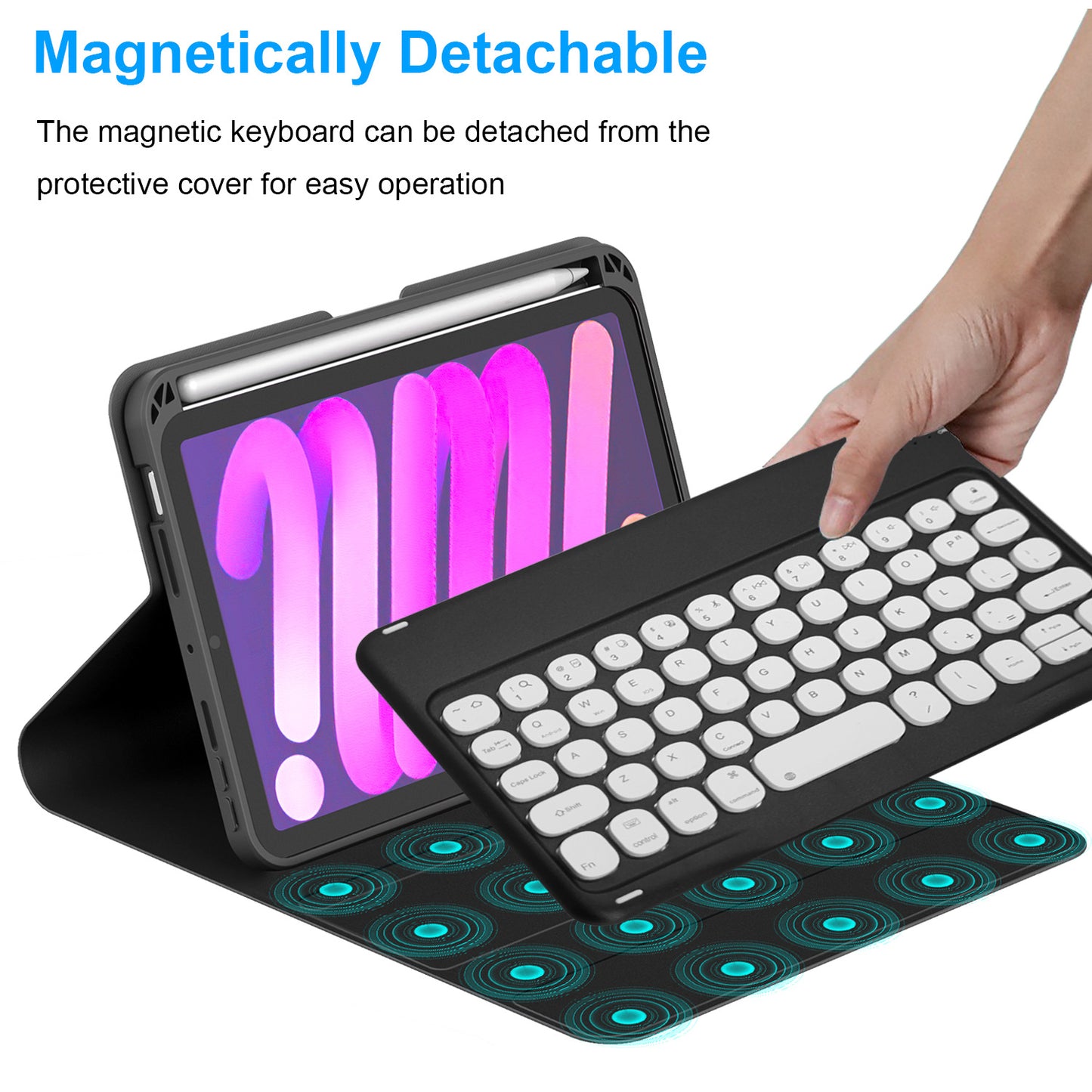 iPad keyboard protective case mini6 protective case + X2 ordinary keyboard skin-feel keyboard case mini6 tablet case