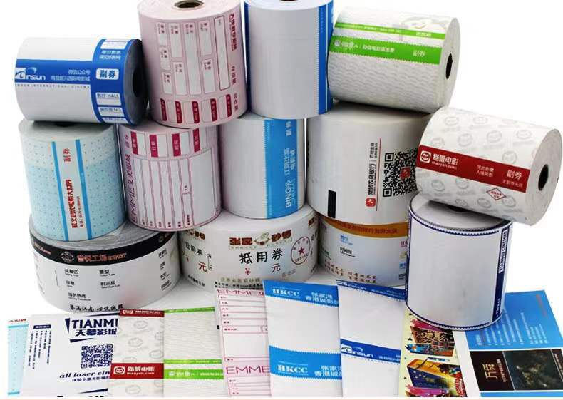 80*80 customized thermal cashier paper supermarket voucher paper printing printing paper 80x80 movie ticket admission ticket receipt