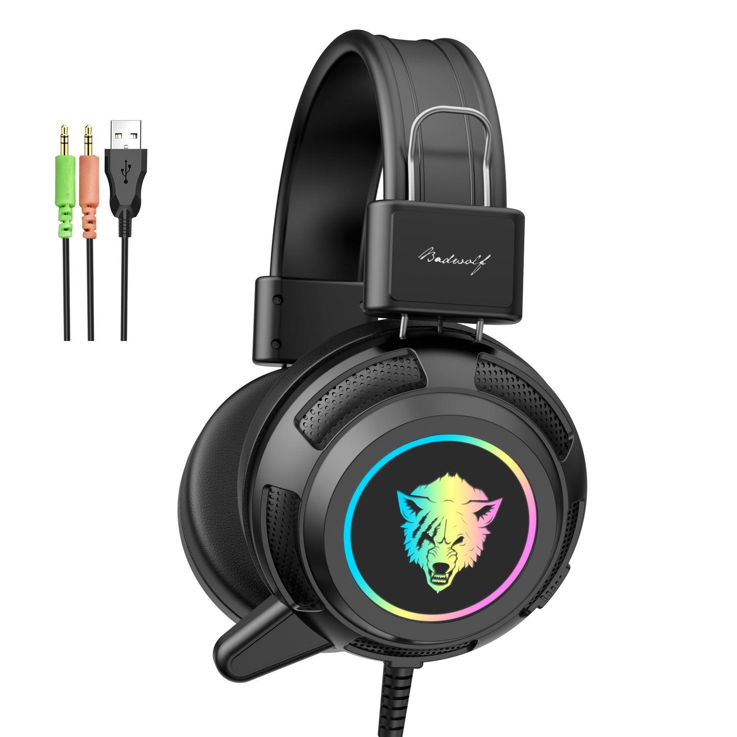 Luminous gaming headset with microphone V8RGB head-mounted e-sports headset Gaming Headset microphone headset