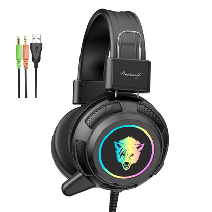 Luminous gaming headset with microphone V8RGB head-mounted e-sports headset Gaming Headset microphone headset