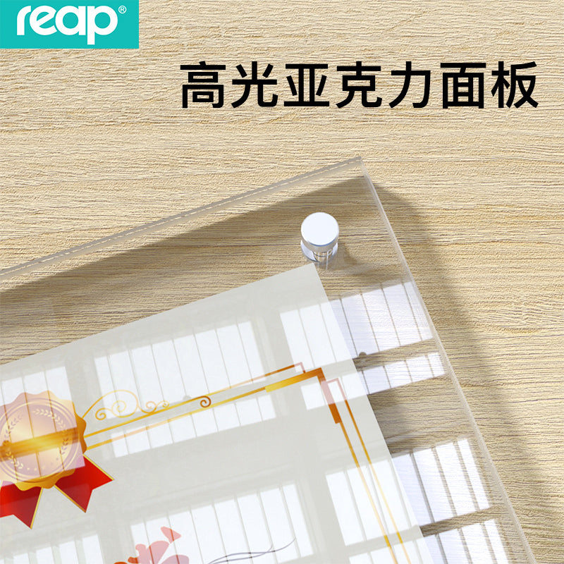 Reap A4/A5 L-shaped transparent acrylic desktop display board