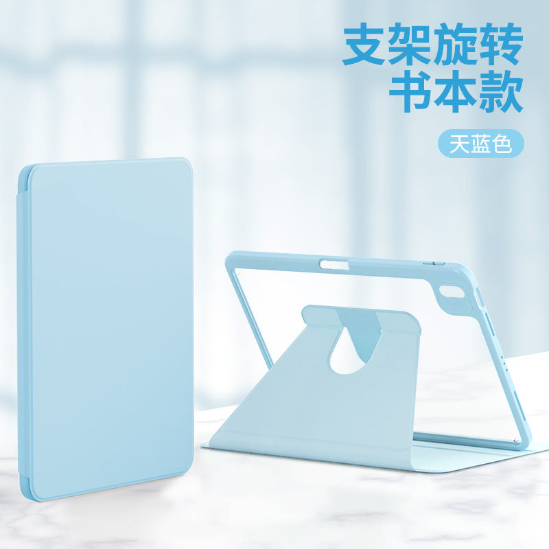 Suitable for iPad 9 protective case, anti-bending three-fold 360 degree Huawei 11 rotating sleep transparent Air5 shell tablet 10.2