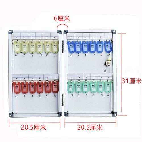 12-120 position aluminum alloy key box wall-mounted key management cabinet