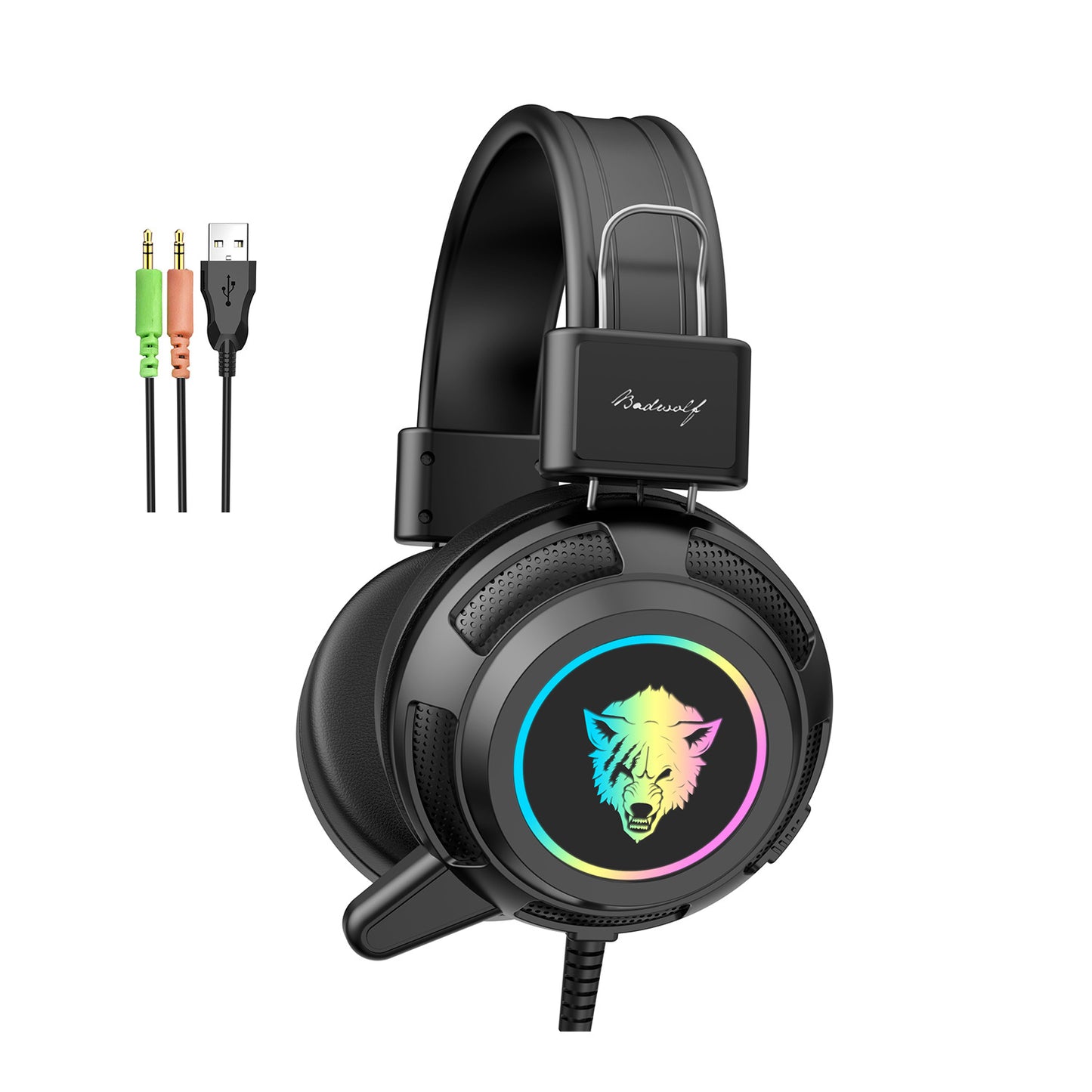 Luminous gaming headset with microphone V8RGB head-mounted e-sports headset Gaming Headset microphone headset