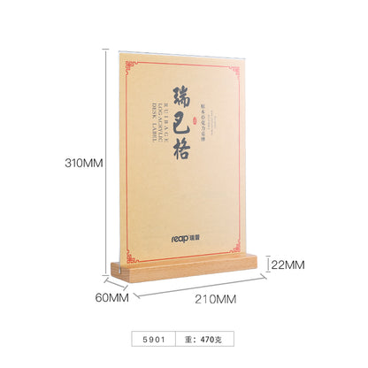 Reap double-sided transparent table card conference display card