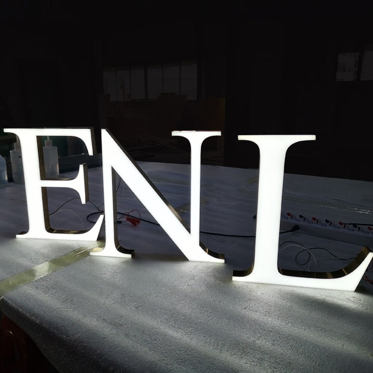 Customized 3D LED outdoor advertising light backlit letters