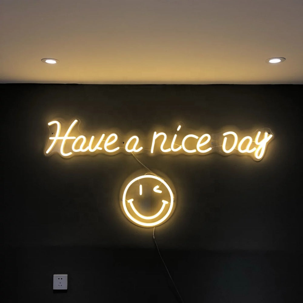 Neon lights for wall decoration, graphic design, neon lights for engagement party