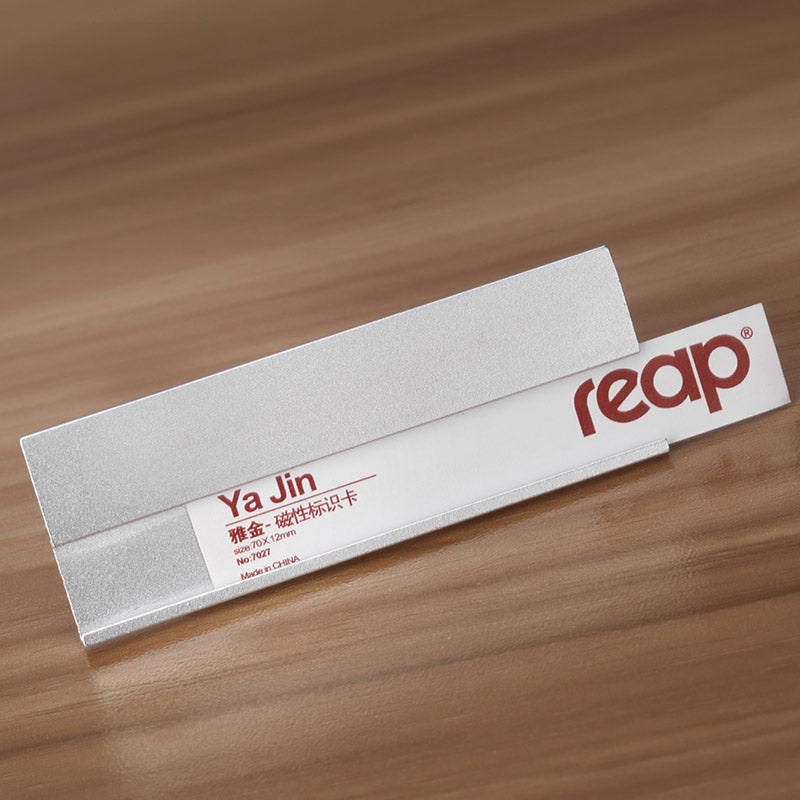 Reap 7027 magnet style metal hotel employee sign can be screen printed