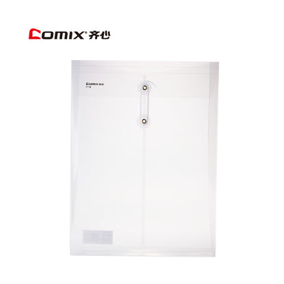 Comix A4 Cord Buckle Transparent Data Bag F118