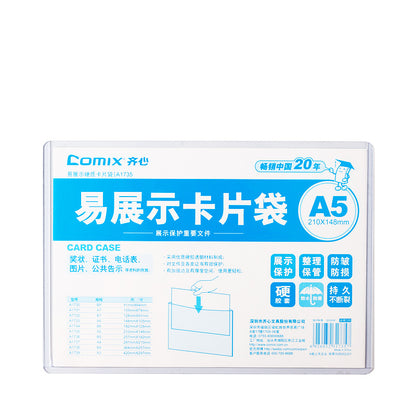 Comix transparent PP hard rubber card sleeve bow A1735