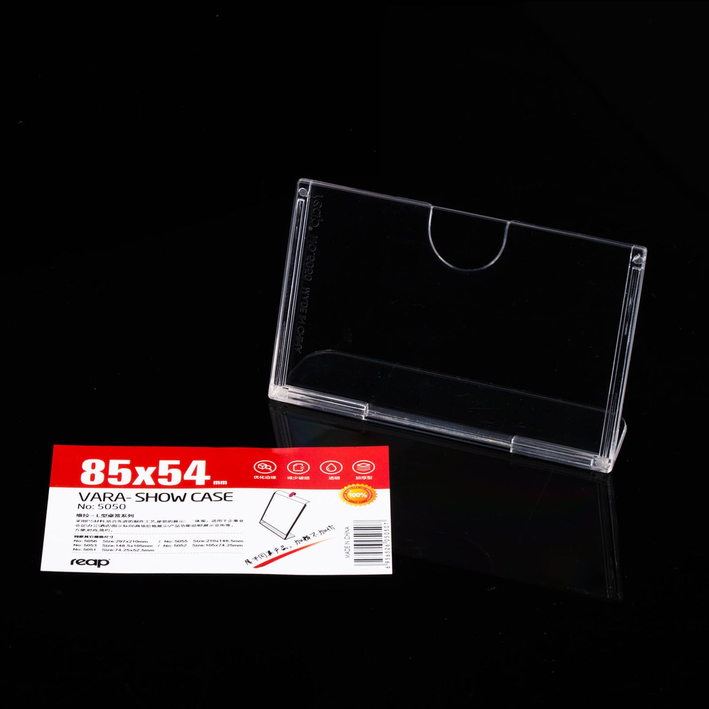 Reap L-shaped table card menu price list display stand