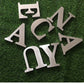 Customized metal logo letters on the wall