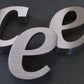 Customized metal logo letters on the wall