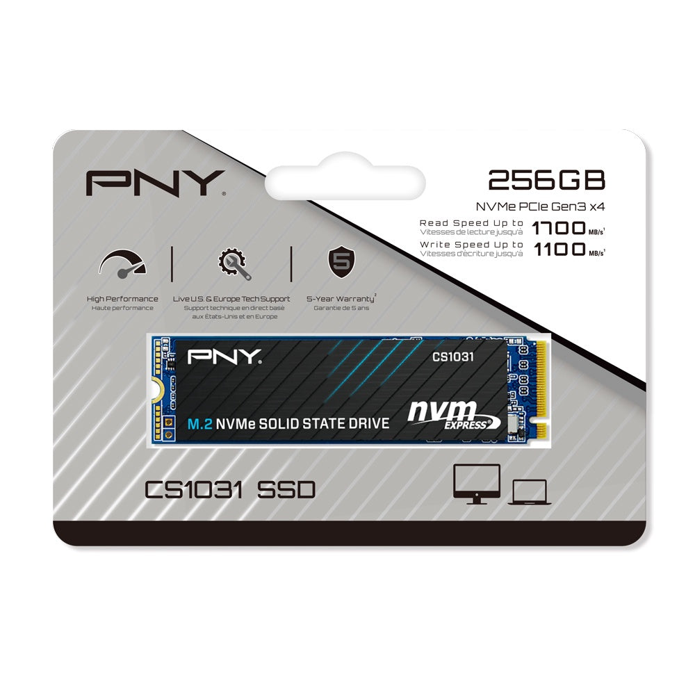 PNY CS1031 256GB/500GB M.2 2280 NVMe Gen3x4 SSD