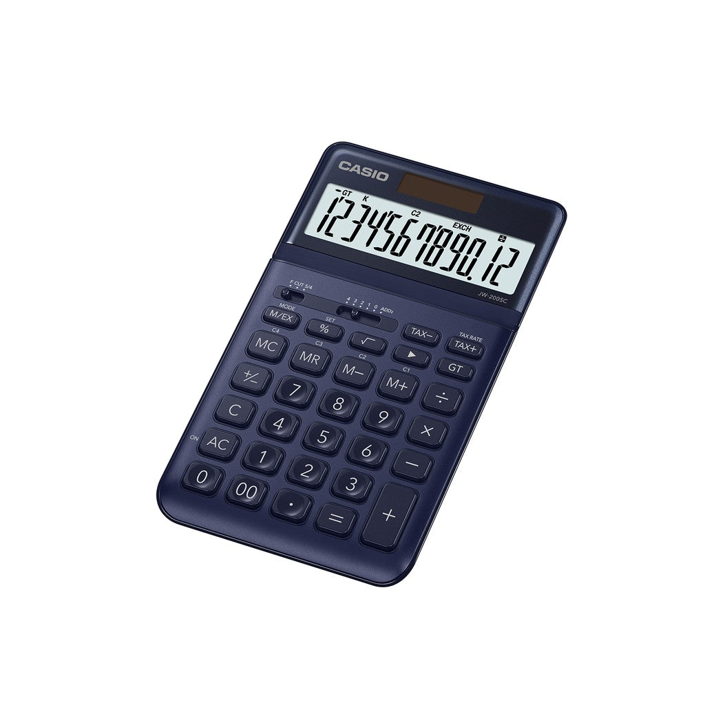 Casio JW-200SC Navy Fashion Series 12-digit Office Calculator