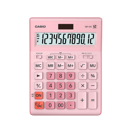 Casio calculator GR-12C pink