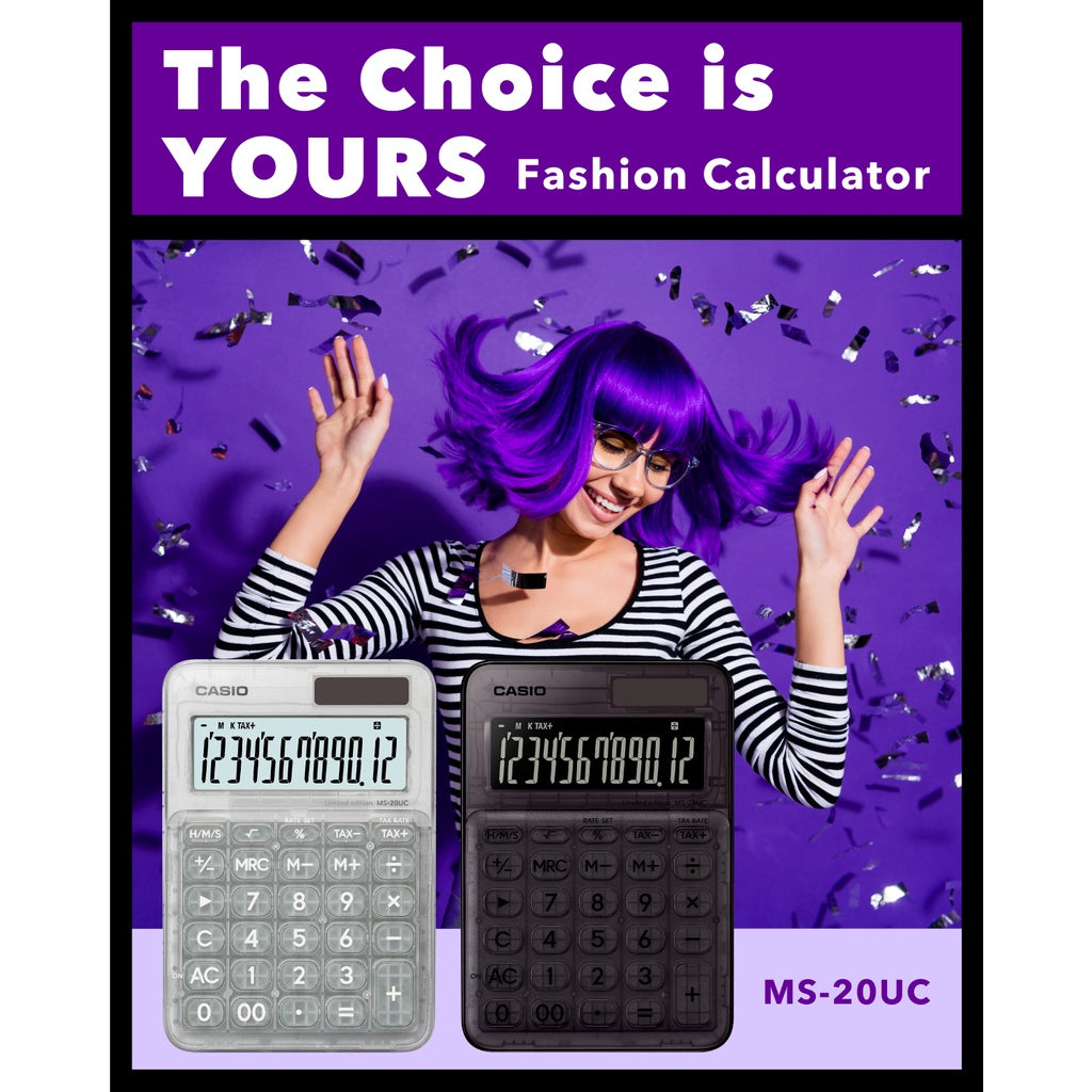 Casio Calculator MS 20 UC CLEAR