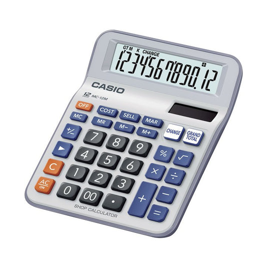 Casio MC-12M trade store calculator receipt function 12 digits