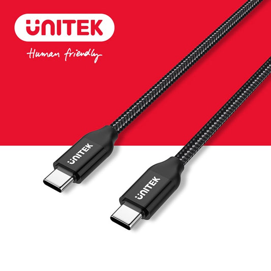 UNITEK USB2.0 Type-C to Type-C (male to male) fast charging transmission cable 2M (Y-C14059BK)