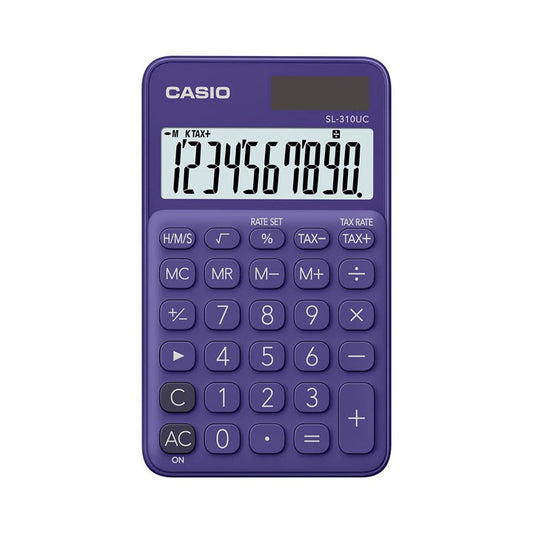 Casio SL-310UC purple 10-digit color series travel calculator