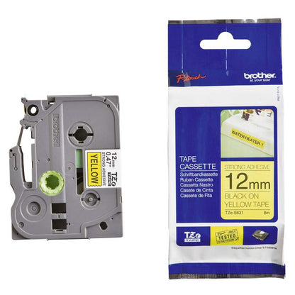 Brother 12mm 原廠超黏性護貝標籤帶 TZe-S231 S631 -長度8M