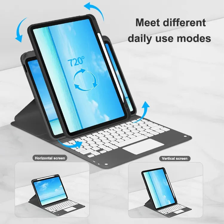 Suitable for iPad Air5/4 Bluetooth touch keyboard protective case Pro11 vertical screen with pen slot 10.2" protective case