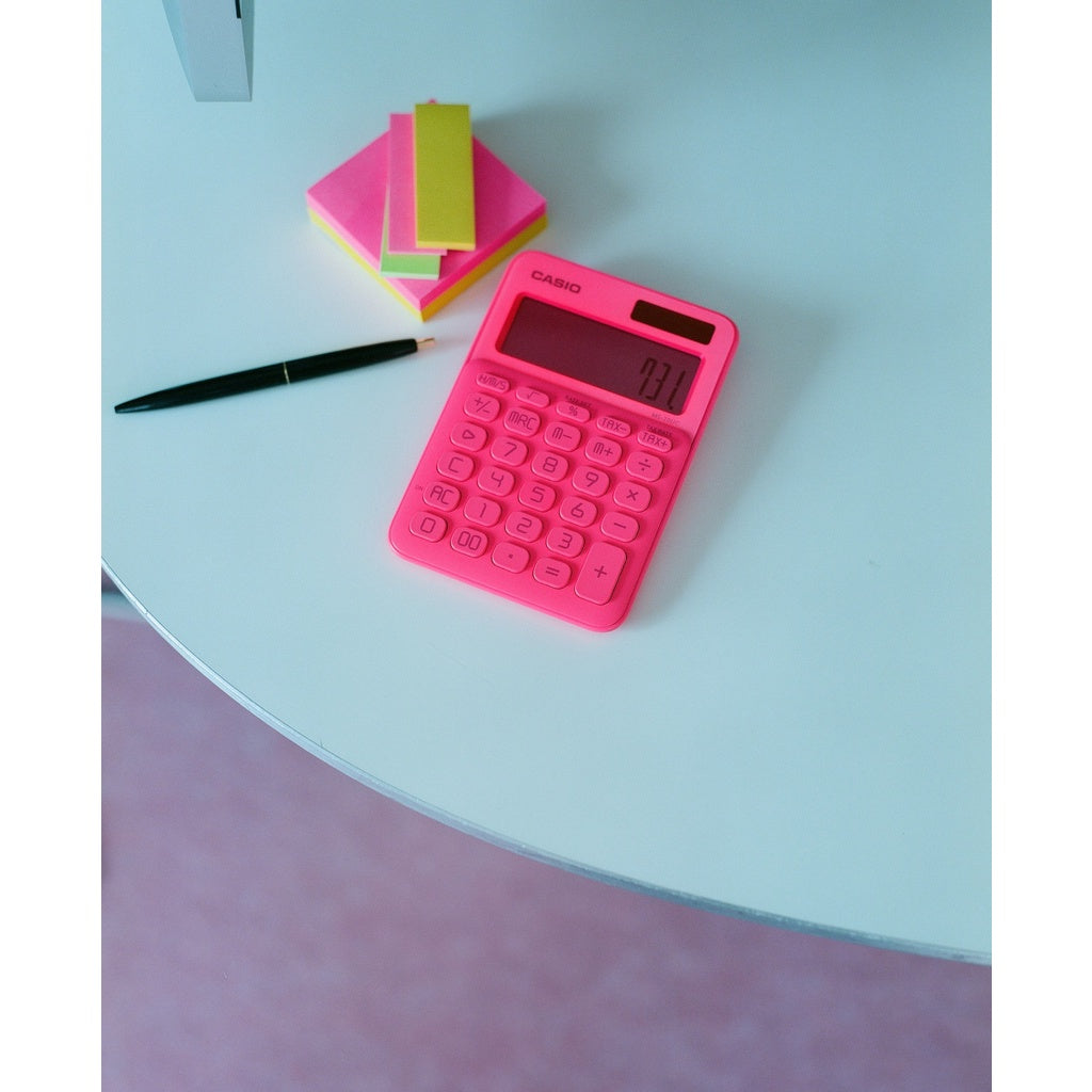 卡西歐計算器 MS 20 UC 霓虹燈粉紅色